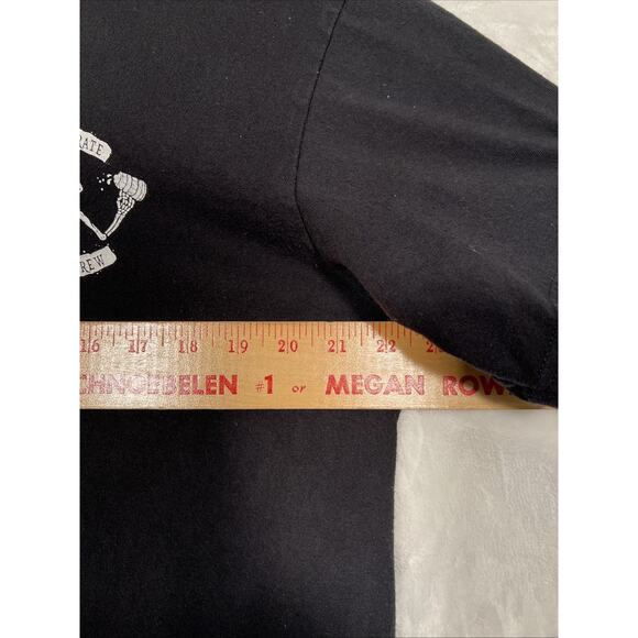 LG Haggard Pirate Short Sleeve Black Tee T Shirt "Drinking Crew" Pirate Sailor - Picture 8 of 9